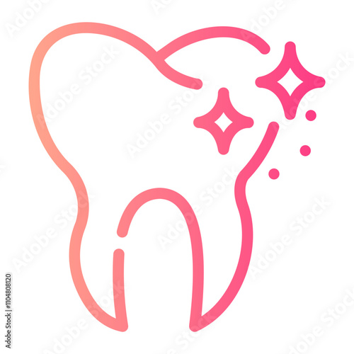 tooth whitening Line Gradient Icon