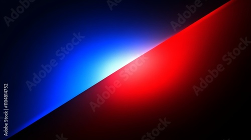 Abstract Background with Red and Blue Neon Light and Gradient Effect