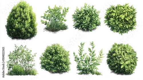 Wallpaper Mural Diverse Collection of Lush Green Foliage and Shrubbery Torontodigital.ca