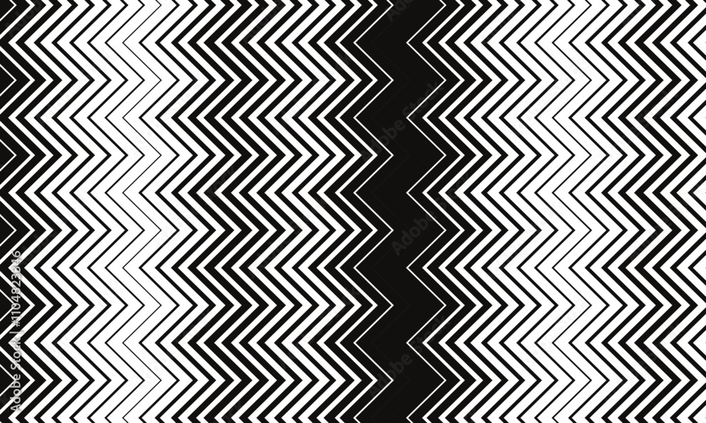 abstract monochrome geometric black thin to thick corner wavy line pattern can be used background. abstract monochrome geometric black thin to thick corner wavy line pattern can be used background.