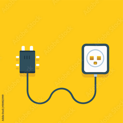 get connected plug and socket flat icon