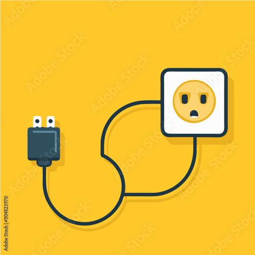 get connected plug and socket flat icon