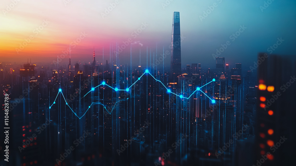 Smart digital city with connection cyber security network reciprocity over the twilight cityscape.future wireless digital city and social media networking systems that connects people within the city Smart digital city with connection cyber security network reciprocity over the twilight cityscape.future wireless digital city and social media networking systems that connects people within the city