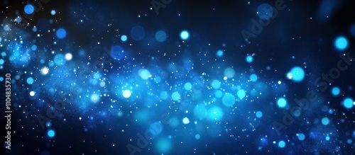 Abstract Blue Bokeh Background: Celestial Sparkle and Shimmer