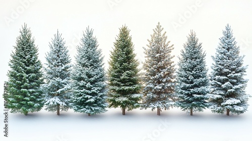 Charming Christmas Tree Collection: Embracing the Magic of Snowy Landscapes