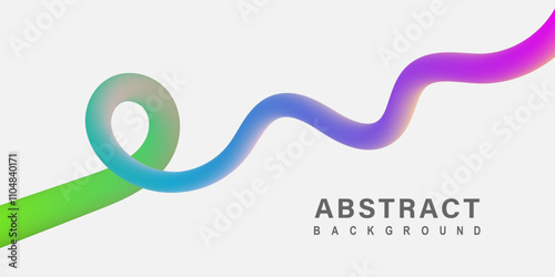 Wavy shape with Colorful gradient. Vector illustration.