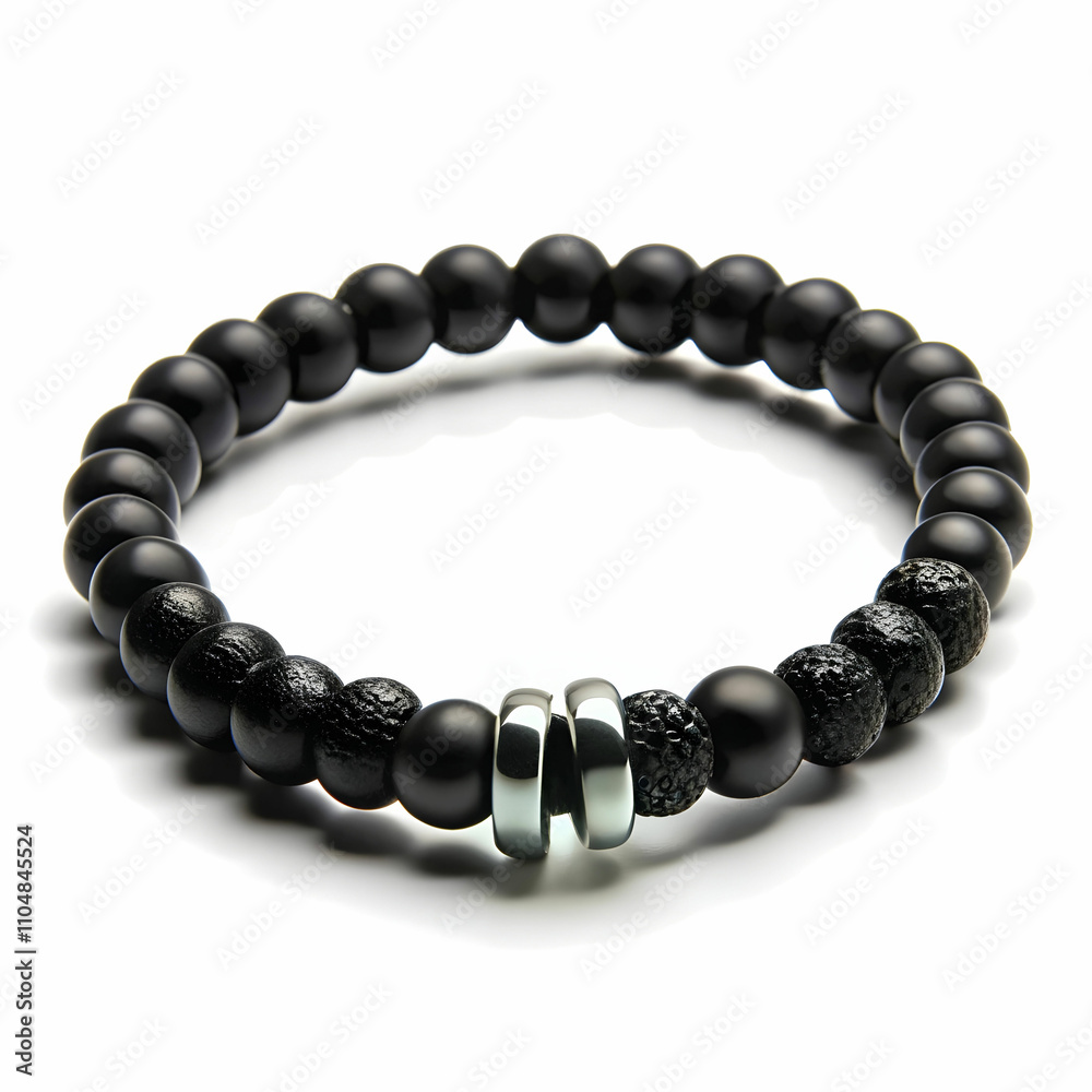 Obraz premium black bracelet on transparent background
