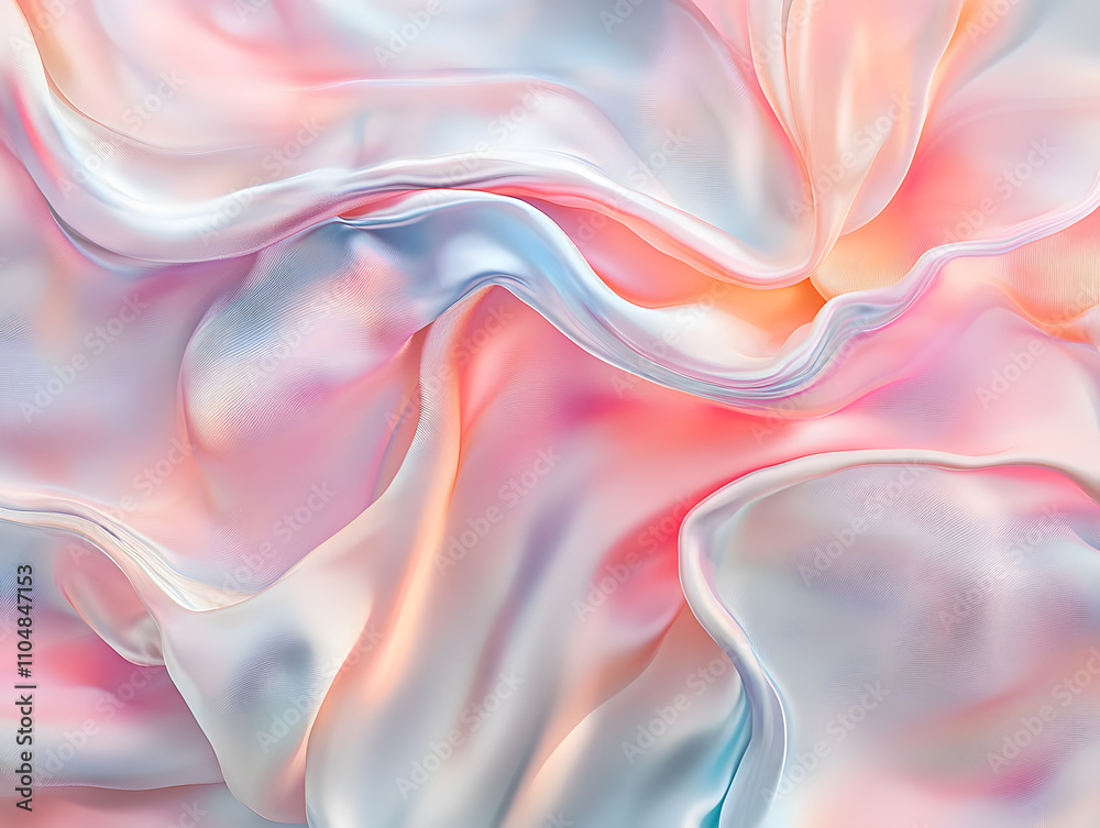 Elegant silk fabric texture studio setting textile imagery soft color palette close-up view textile design concepts for home decor Elegant silk fabric texture studio setting textile imagery soft color palette close-up view textile design concepts for home decor