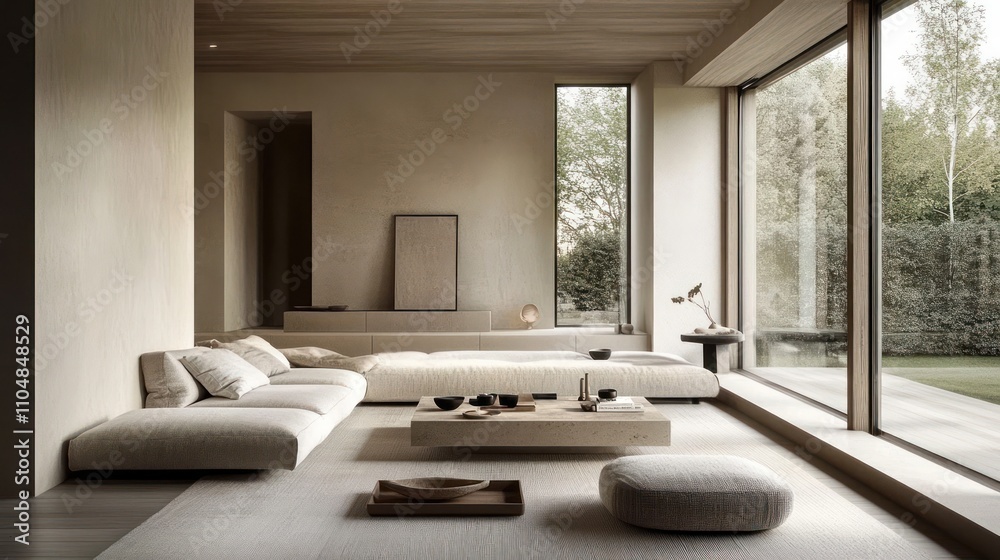 Serene Minimalist Living Room Design: A Sanctuary of Calm and Sophistication