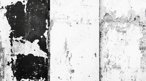 Wallpaper Mural Distorted grunge isolated background. Overlay distress texture effect. Black and white dotted halftone background. Torontodigital.ca
