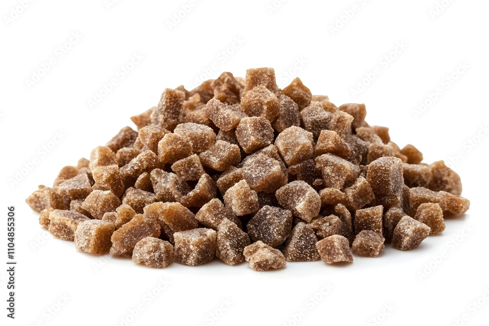 A pile of brown sugar cubes, commonly used as a sweetener in various dishes and beverages. A pile of brown sugar cubes, commonly used as a sweetener in various dishes and beverages.