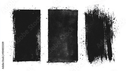 Wallpaper Mural Vector grunge overlay. Hand drawn abstract frame set. Abstract black and white gritty grunge background. Torontodigital.ca