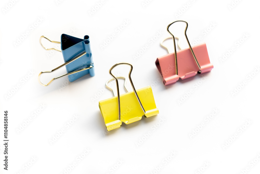 Paper clips, Paper clips on white background, colour paper clips on white background. Paper clips, Paper clips on white background, colour paper clips on white background.