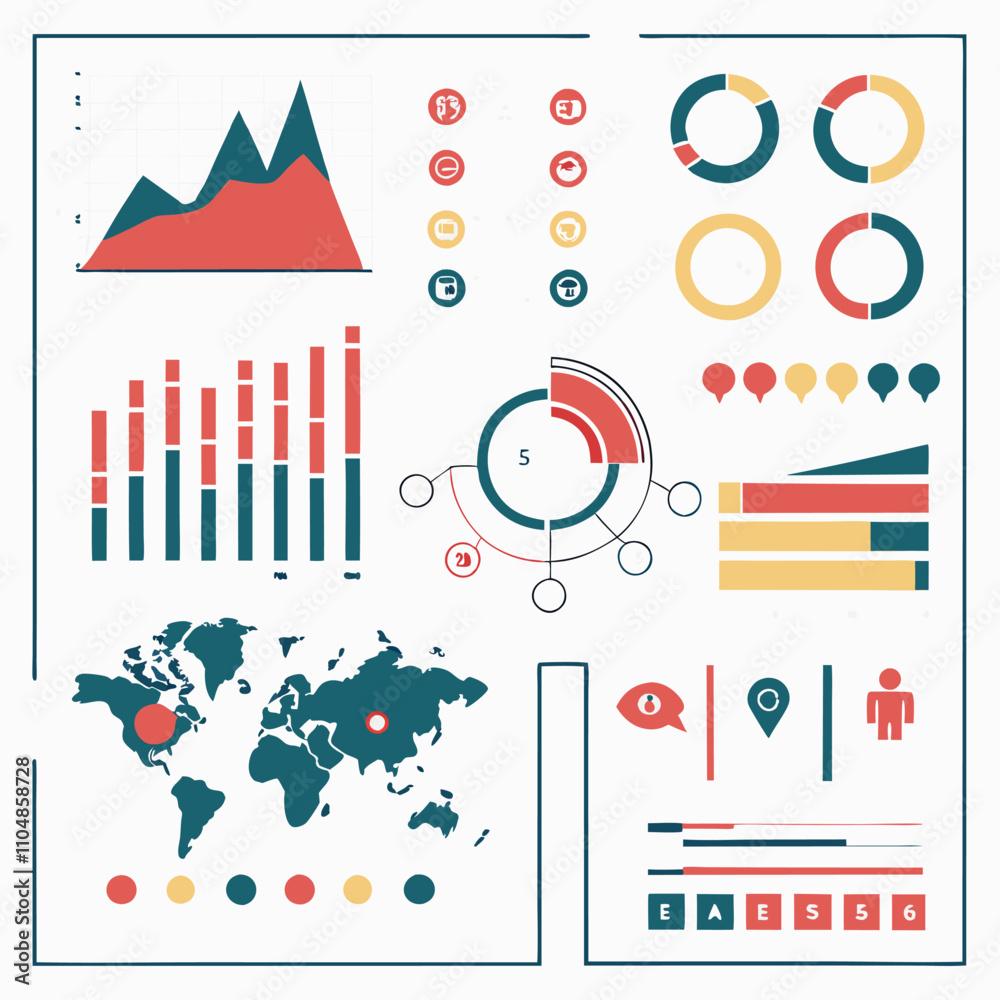 Obraz premium Creative Vector Infographic Elements Pack for Business Presentations