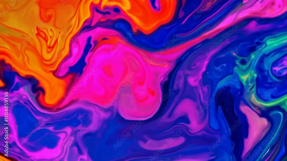 Vibrant Swirls of Color in Abstract Fluid Art Design Vibrant Swirls of Color in Abstract Fluid Art Design