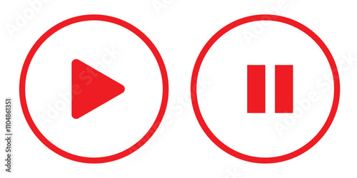 Play button logo minimalist icon. Bright red play button. Free Download Play button logo minimalist icon. Bright red play button. - GFXLoad