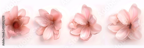 Soft Pink Cherry Blossom Flowers in High Detail Captured in a Serene and Elegant Presentation, Perfect for Spring-Themed Designs and Artistic Projects