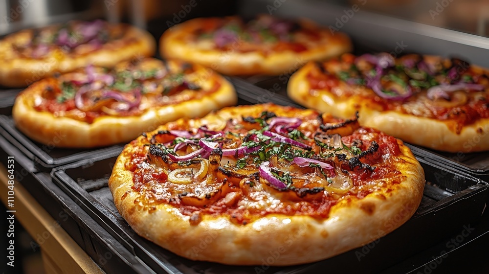 Delicious bright takeaway pizzas with unique toppings in charming boxes ready for enjoyment in the Philippines Delicious bright takeaway pizzas with unique toppings in charming boxes ready for enjoyment in the Philippines