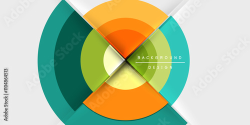 Target circle geometric abstract shapes. Vector Illustration For Wallpaper, Banner, Background, Card, Book Illustration, landing page