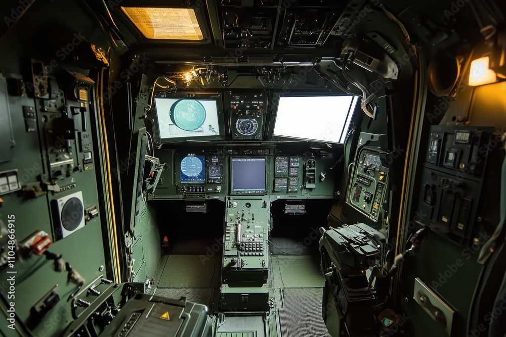 air defense vehicle inside view air defense vehicle inside view