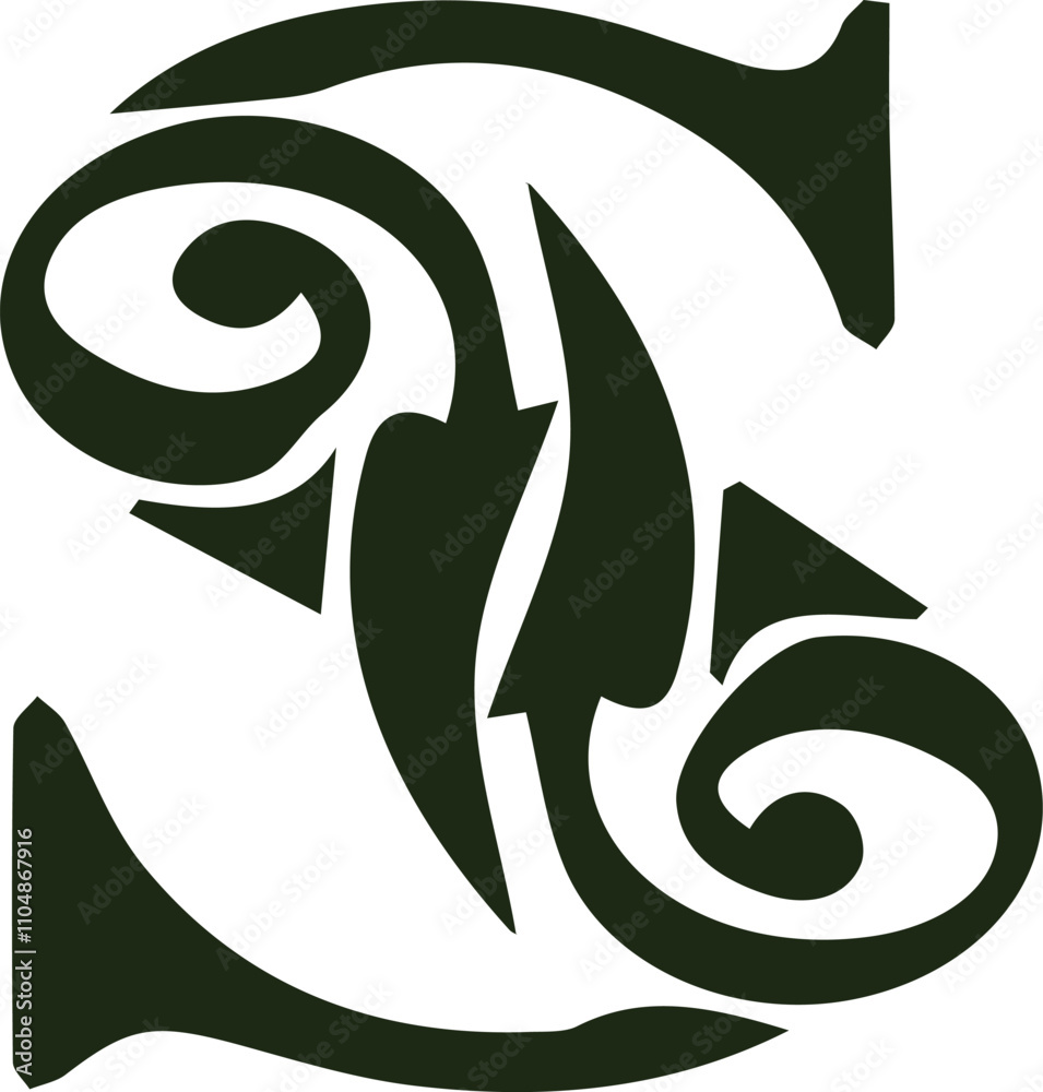 English Alphabet Beautiful Icon and Colorful Design