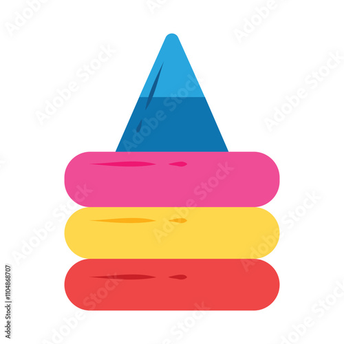 Stacking Rings Vector Illustration