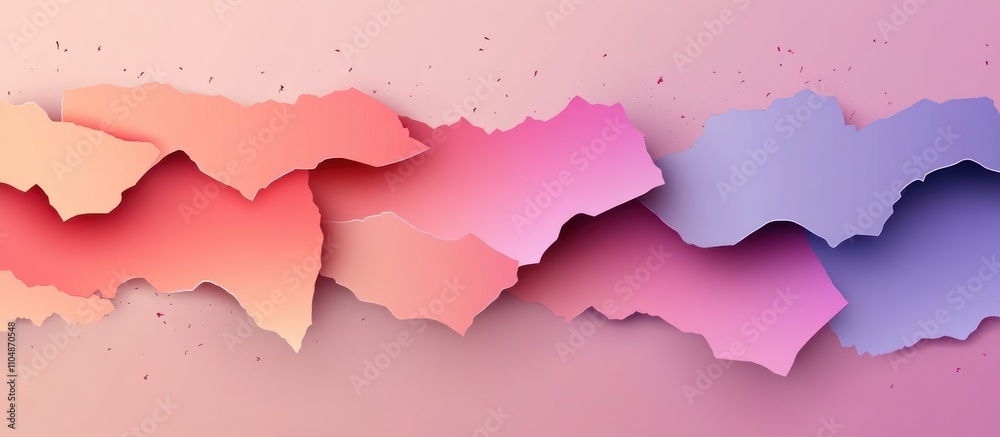 Abstract Pastel Paper Landscape: A Serene Visual Composition Abstract Pastel Paper Landscape: A Serene Visual Composition