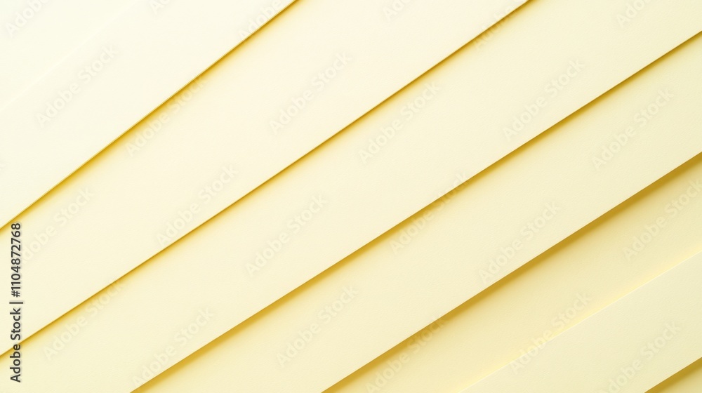 Obraz premium Horizontal striped yellow matte paper texture featuring a soft and minimalist design, perfect for new year and christmas festival greeting cards, winter-themed backgrounds, holiday decoration concepts