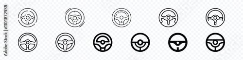 car steering wheel icon, Steering wheel icon set. Automobile steer wheel, Steering wheel icon, steering wheel solid and outline icon, Steering Wheel Icon, 