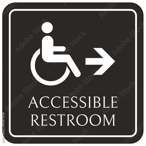 Restroom directional sign