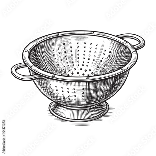 Strainer sketch hand dawn drawing vector illustration