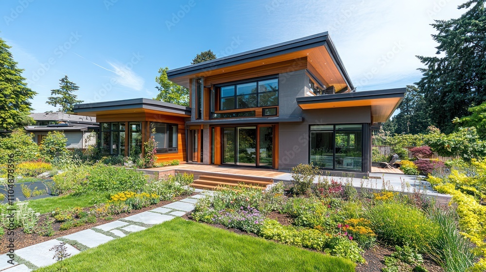 Carbon footprint reduction in home design, with energy-efficient features Carbon footprint reduction in home design, with energy-efficient features