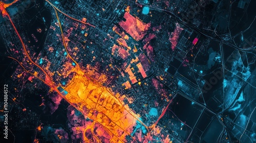 Satellite imagery in medical research, showing multispectral images
