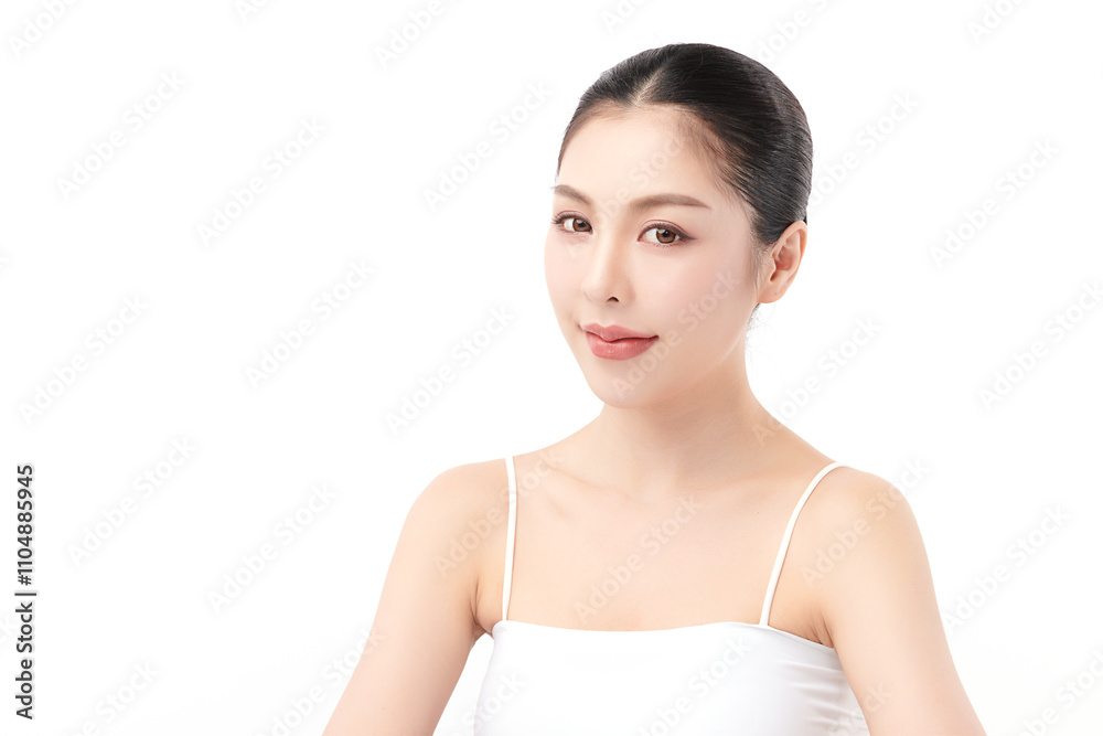Beautiful young asian woman with clean fresh skin on white background, Face care, Facial treatment, Cosmetology, beauty and spa, Asian women portrait. Beautiful young asian woman with clean fresh skin on white background, Face care, Facial treatment, Cosmetology, beauty and spa, Asian women portrait.