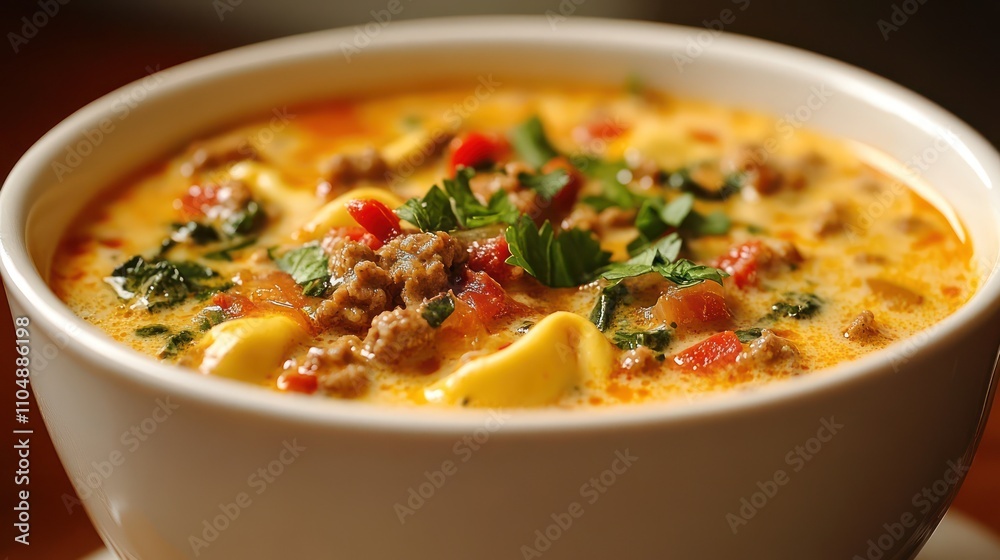Creamy Italian Sausage and Tortellini Soup Creamy Italian Sausage and Tortellini Soup