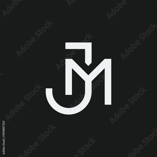 letter JM creative logo design vector