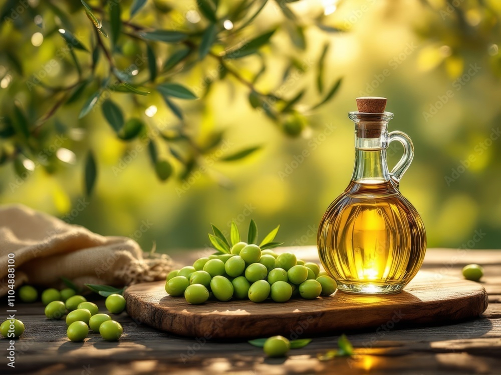 A sturdy, elegant olive oil bottle. A sturdy, elegant olive oil bottle.