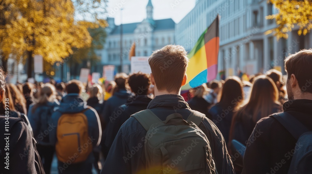 Citizens participating in a peaceful election day in Munich, Germany, emphasizing inclusivity and respect Citizens participating in a peaceful election day in Munich, Germany, emphasizing inclusivity and respect