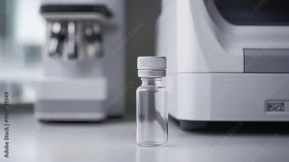 Vial with Removable Cap in Research Lab Setting