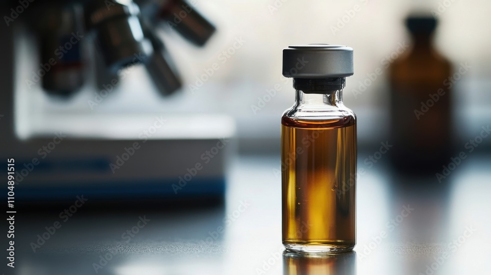 Vial with Removable Cap in Laboratory Setting Vial with Removable Cap in Laboratory Setting