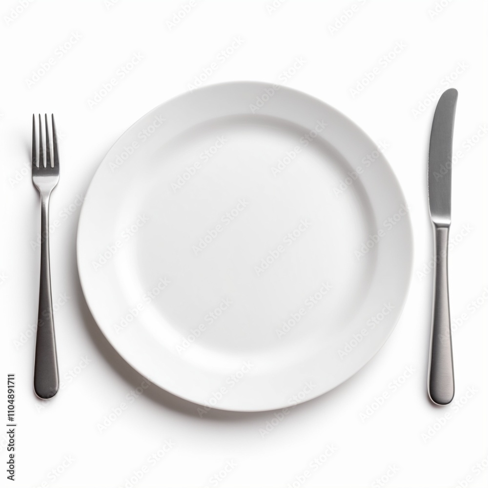 empty white dining plate isolated on white empty white dining plate isolated on white