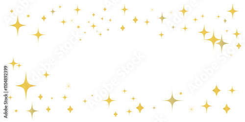 ゴールドのキラキラした背景イラスト　星空	
