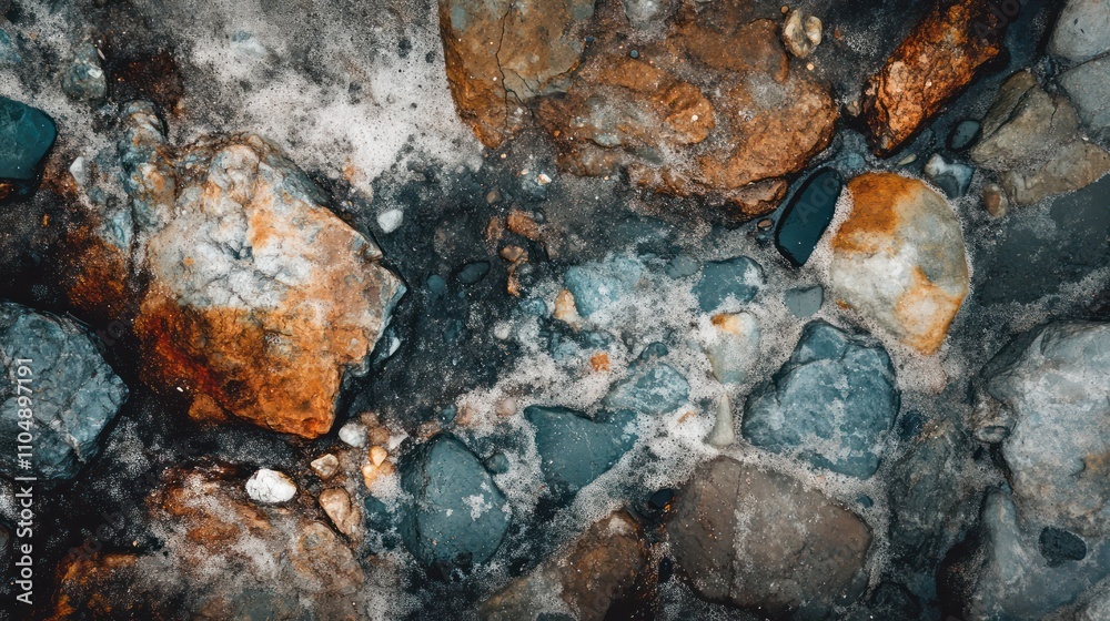 Coastal Rock Formation: A Tapestry of Textures and Hues Coastal Rock Formation: A Tapestry of Textures and Hues