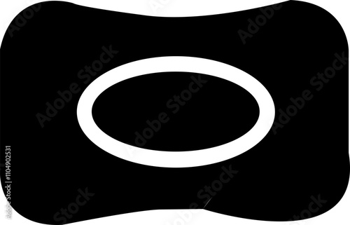 Flat in black and white mobile application solid soap, bath, water, towel,