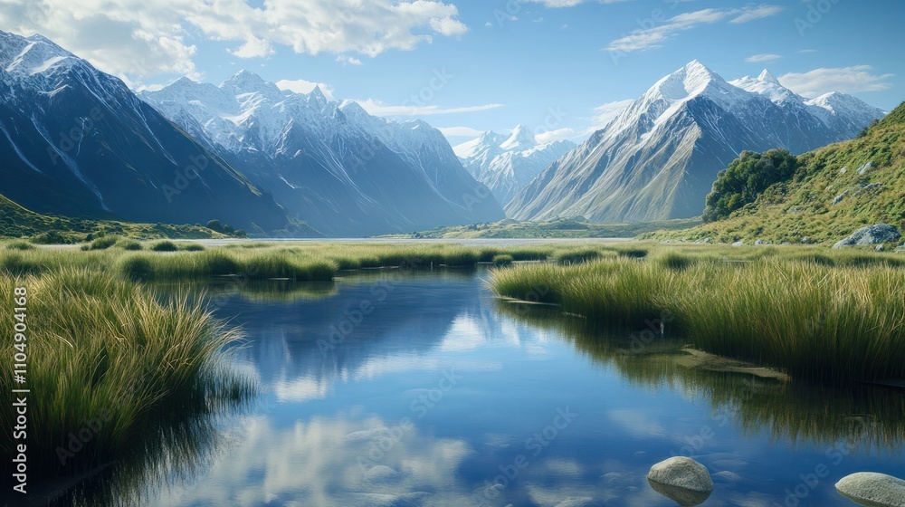 Fototapeta premium Mountain Bike tour in New Zealand