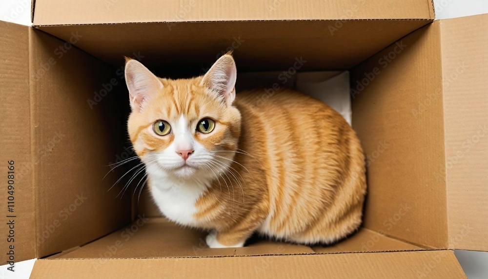 Fototapeta premium cat in box