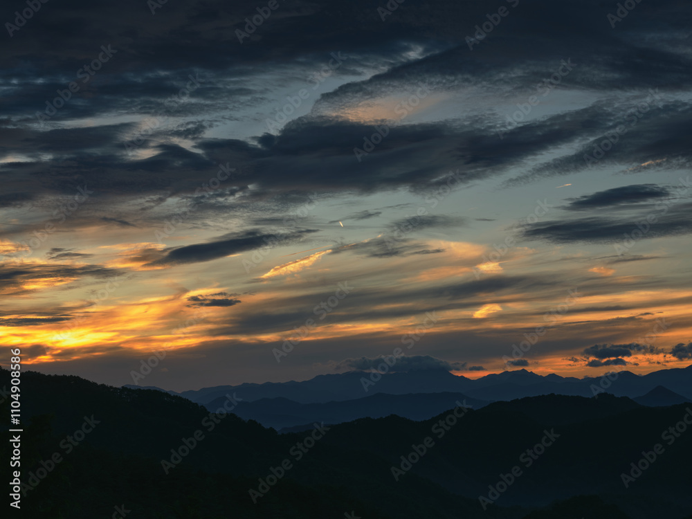 朝焼け空と雲の形 朝焼け空と雲の形
