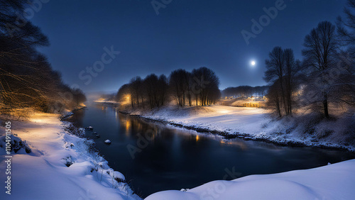 river in winter