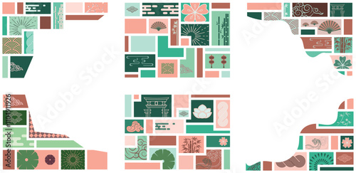 border with a Japanese design element theme