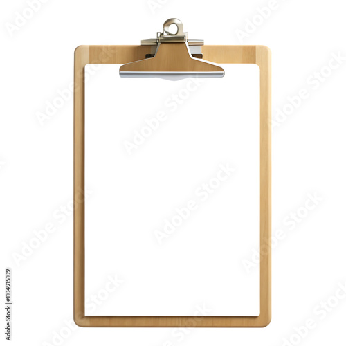 blank paper clipboard on isolated on white background as transparent. PNG. AI GENERATED